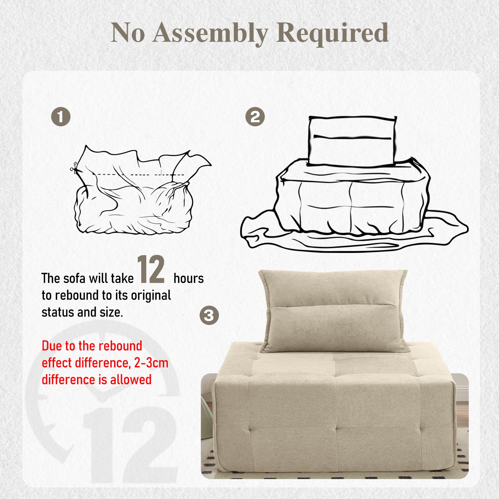 Modular Sectional Sofa With Deep Seat And Adjustable Backrest_voghion.com